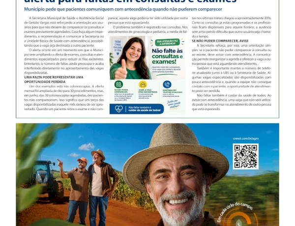 Informativo da Prefeitura Municipal de Getúlio Vargas