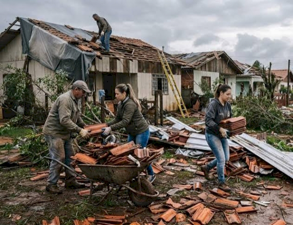 RS tem dois mortos e dezenas de desabrigados em três dias seguidos de temporais. Mau tempo prossegue neste domingo