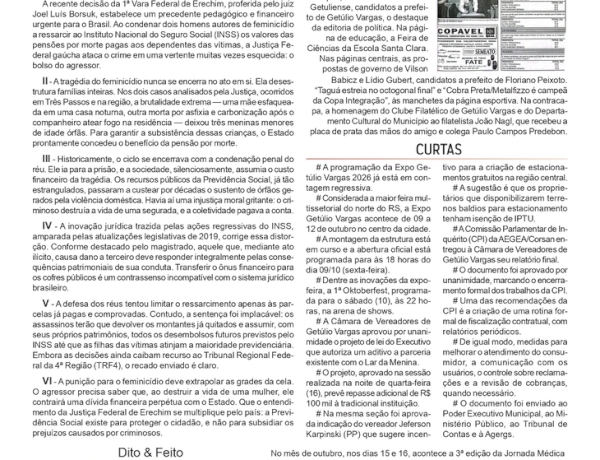 O custo da barbárie, por Neivo A T Fabris. Coluna de 18/9/2026