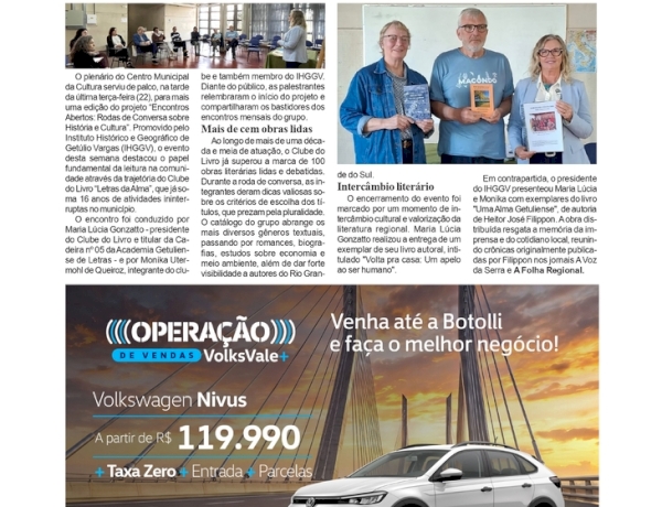 Trajetória e bastidores do Clube do Livro no “Encontros Abertos” do Instituto Histórico