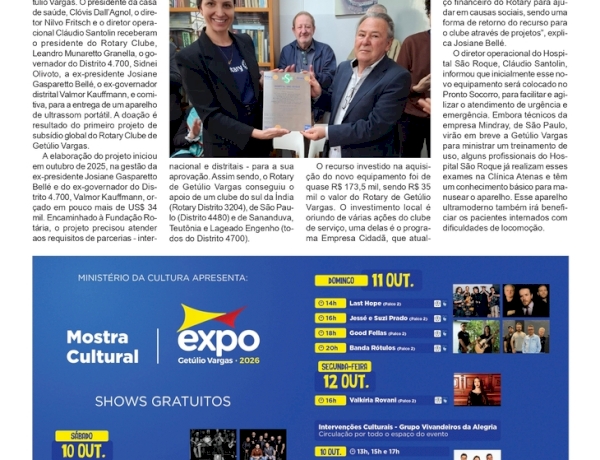 Hospital São Roque é contemplado com importante doação do Rotary