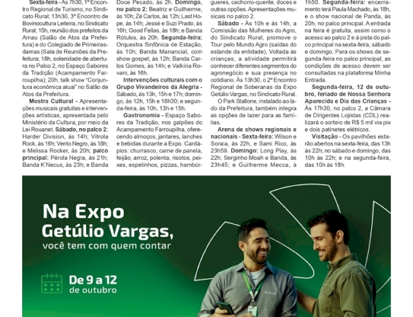 Expo Getúlio Vargas 2026 abre nesta sexta-feira e coloca em evidência a força econômica e cultural da região