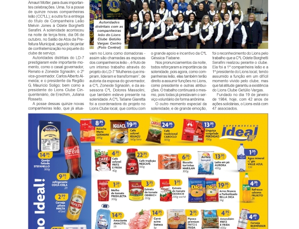 Lions Clube - Noite de gala para a posse de quinze novas companheiras leão