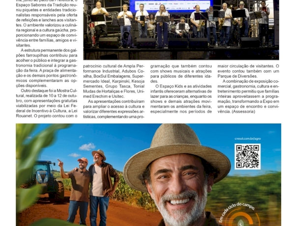 Sabores da Tradição, Mostra Cultural e entretenimento atraem famílias a Expo Getúlio Vargas