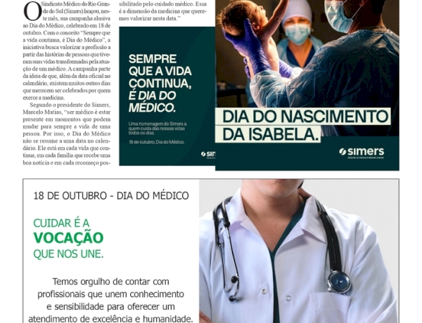 Especial Dia do Médico - Nova campanha do Simers valoriza a categoria através de histórias