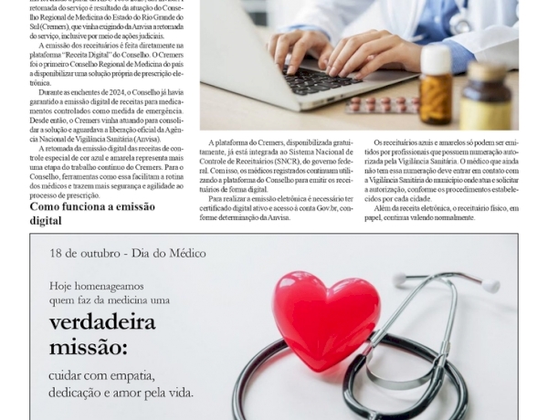 Especial Dia do Médico - Médicos do RS retomam receitas controladas em formato eletrônico