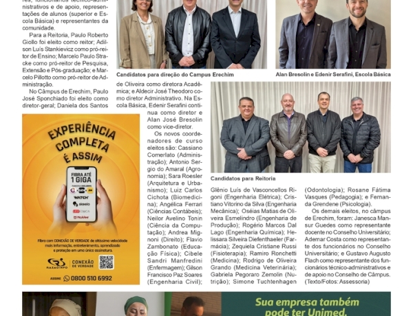 Universidade Regional Integrada do Alto Uruguai e das Missões - Uri - Com 90?aprovação, eleitos novos dirigentes para os próximos quatro anos