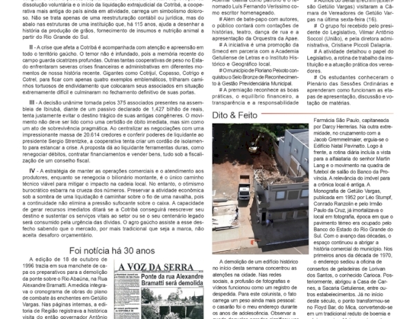 O peso da história não paga as dívidas, por Neivo A T Fabris. Edição 23/10/2026