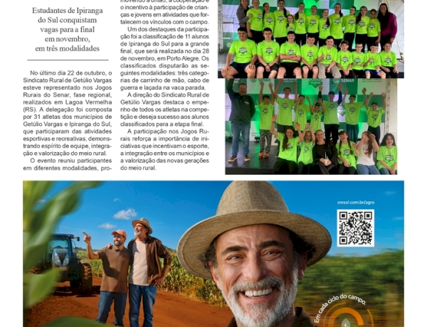 Sindicato Rural de Getúlio Vargas participa dos Jogos Rurais do Senar