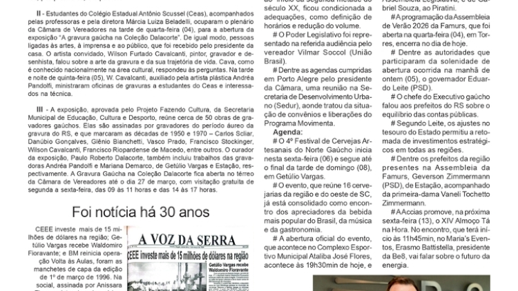 A CASA DO POVO, por Neivo A T Fabris. Edição de 06/3/2026.