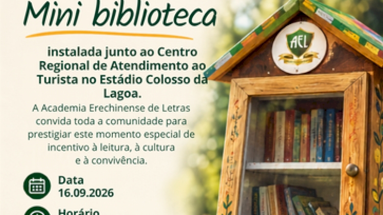 Livro Livre inaugura mini biblioteca no CAT Regional em Erechim