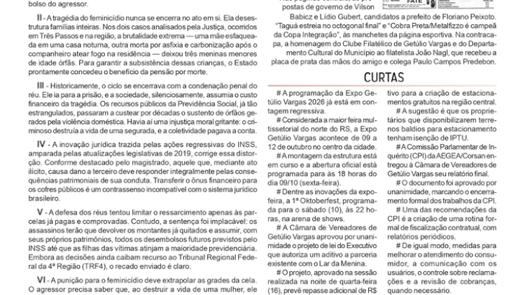 O custo da barbárie, por Neivo A T Fabris. Coluna de 18/9/2026