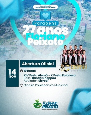 Floriano Peixoto - Contagem regressiva para a XIV Festa Alemã e e X Festa Polonesa