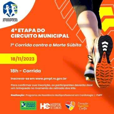 4ª Etapa Municipal de Corrida de Rua de Passo Fundo terá ação de saúde promovida pelo Hospital de Clínicas