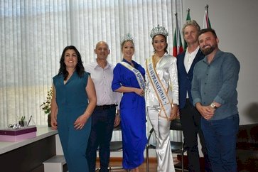 Prefeito de Machadinho recebe visita de comitiva do concurso Miss Supranacional 2024