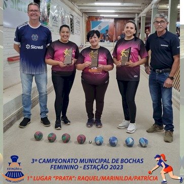 3º CAMPEONATO MUNICIPAL DE BOCHAS FEMININO DE ESTAÇÃO - 2023