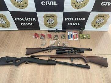 POLÍCIA CIVIL E BRIGADA MILITAR PRENDEM AUTOR DE AMEAÇA POR PORTE ILEGAL DE ARMAS DE FOGO EM ERVAL GRANDE