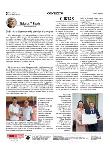 CONTEXTO - 2024 – ano bissexto e de eleições municipais.