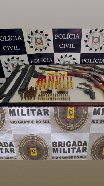 Brigada Militar e Polícia Civil realizam prisão de indivíduo e apreendem grande quantidade de armamentos!