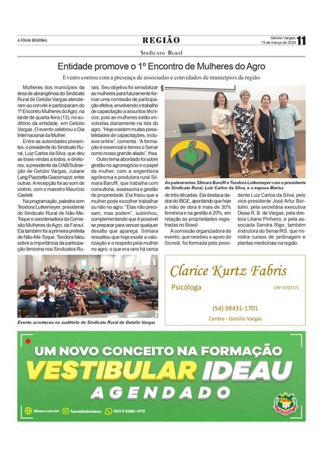 Sindicato Rural promove o 1º Encontro de Mulheres do Agro