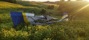 Dois homens ficam feridos após queda de ultraleve em Santa Rosa