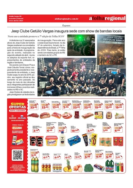 Jeep Clube Getúlio Vargas inaugura sede com show de bandas locais