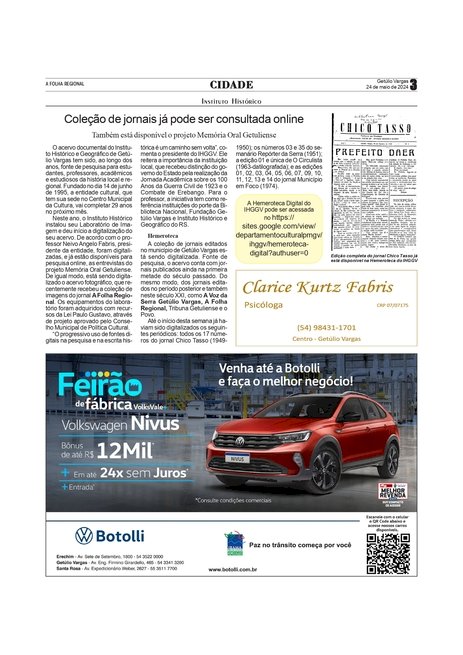 Instituto Histórico - Coleção de jornais já pode ser consultada online