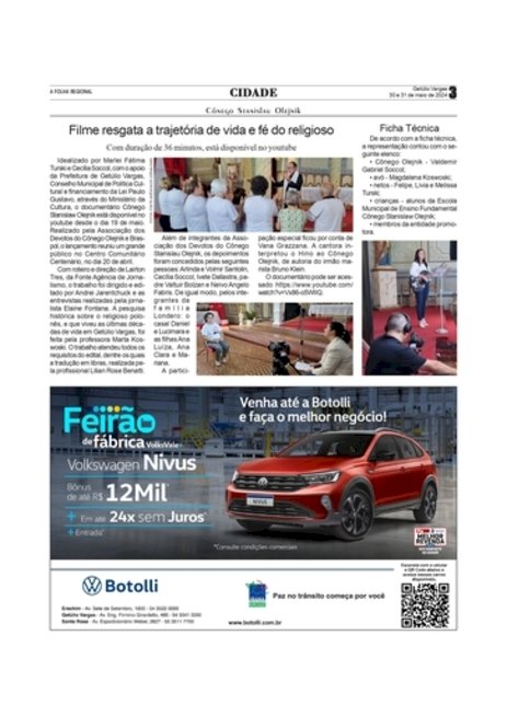 Cônego Stanislau Olejnik - Filme resgata a trajetória de vida e fé do religioso