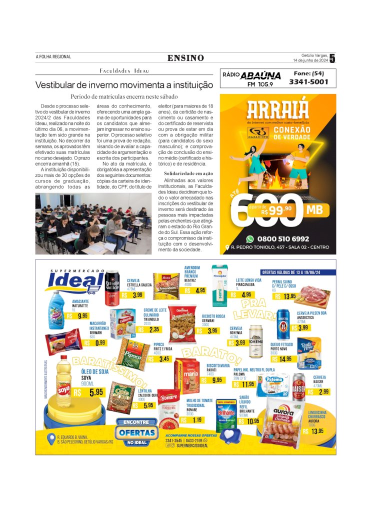 Faculdades Ideau - Vestibular de inverno movimenta a instituição