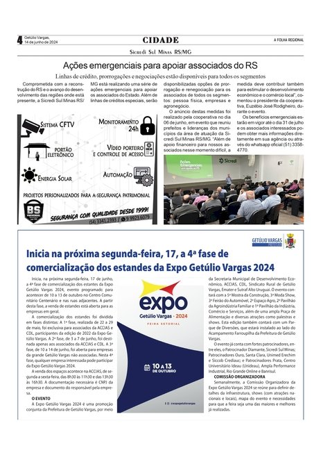 Sicredi Sul Minas RS/MG - Ações emergenciais para apoiar associados do RS