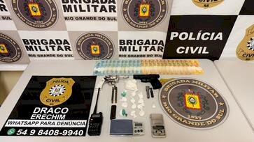 POLÍCIA CIVIL E BRIGADA MILITAR PRENDEM HOMEM POR TRÁFICO DE DROGAS E POSSE ILEGAL DE ARMAS DE FOGO EM ERECHIM