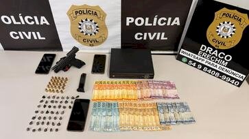 POLÍCIA CIVIL E BRIGADA MILITAR PRENDEM HOMEM POR TRÁFICO DE DROGAS E POSSE ILEGAL DE ARMA DE FOGO EM ERECHIM/RS
