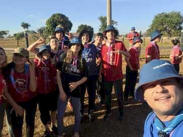 Escoteiros Bororós presentes no Jamboree Nacional que esta sendo realizado em Barretos (SP)