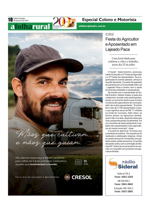 Sutraf - Festa do Agricultor e Aposentado em Lajeado Paca