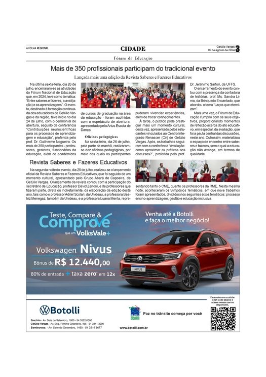 Fórum de Educação - Mais de 350 profissionais participam do tradicional evento