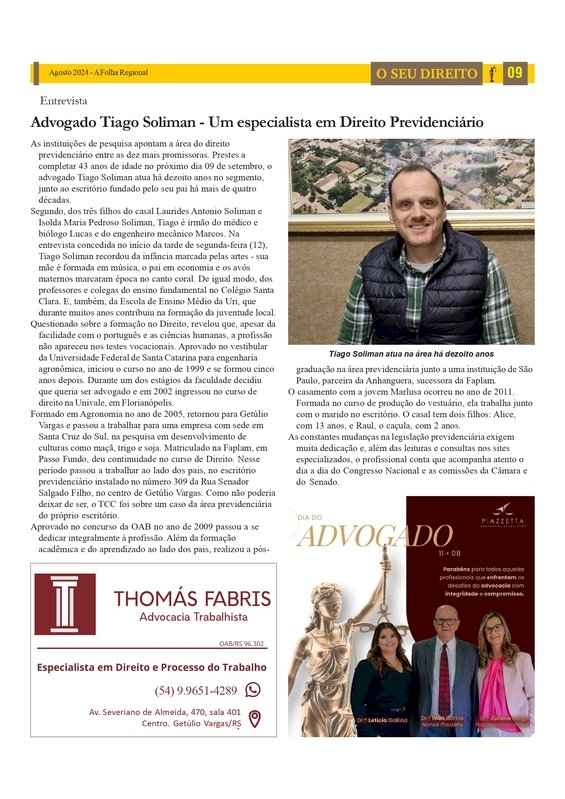 Especial O Seu Direito – Entrevista com o Advogado Tiago Soliman