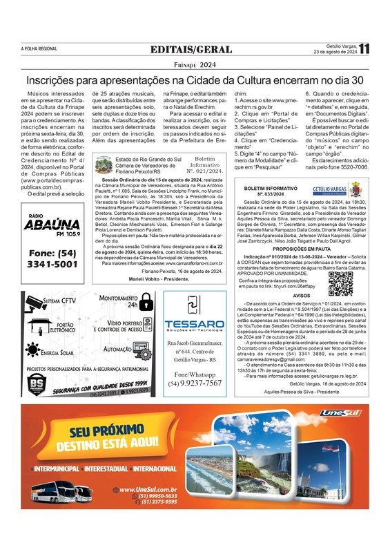 Frinape 2024 - Inscrições para apresentações na Cidade da Cultura encerram no dia 30