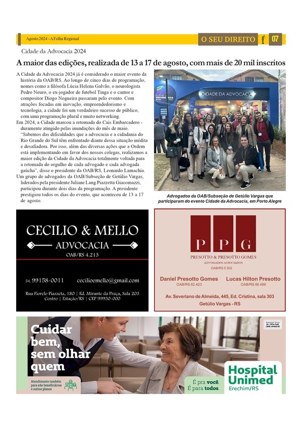 Especial O Seu Direito - Cidade da Advocacia 2024