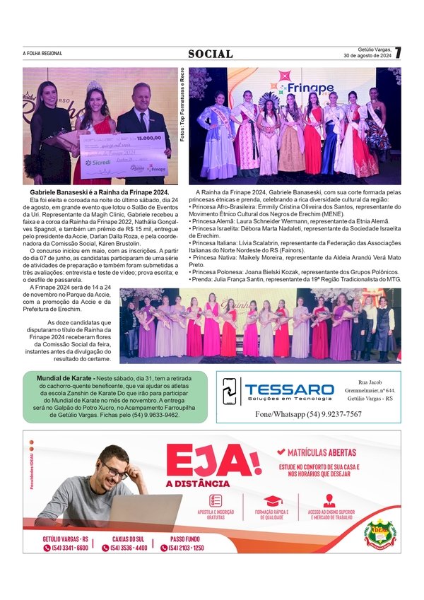 Gabriele Banaseski é a Rainha da Frinape 2024 – Social / por Anissara zir