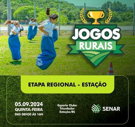 Jogos Rurais  - Etapa regional acontece na quinta-feira (5), em Vista Alegre