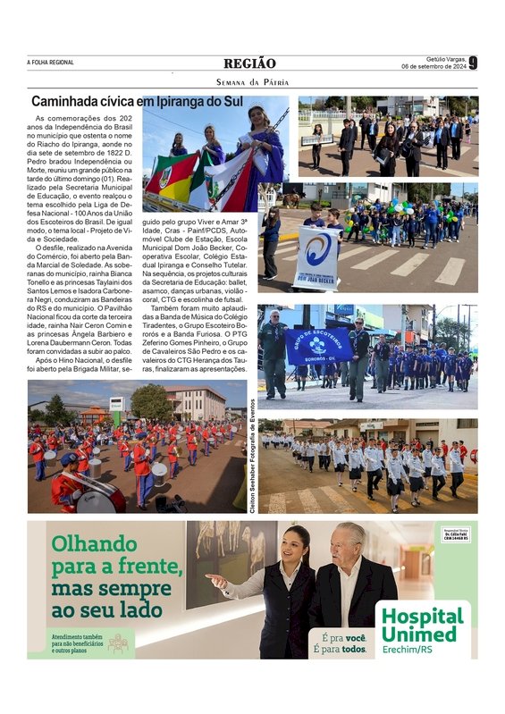 Semana da Pátria -  Caminhada cívica em Ipiranga do Sul