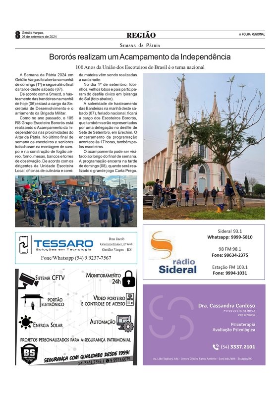 Semana da Pátria -  Bororós realizam um Acampamento da Independência