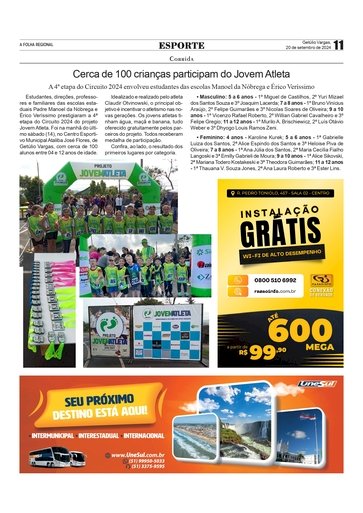 Cerca de 100 crianças participam do Jovem Atleta