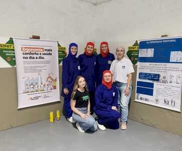 Fisioterapia da URI participa da SIPAT na AURORA COOP