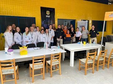 Cursos da área de saúde da URI participam da Semana Nacional de Trânsito