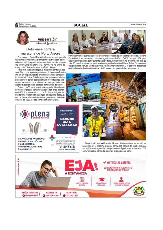 Coluna Social - Por Anissara Zir / Edição do dia 04 de outubro de 2024.