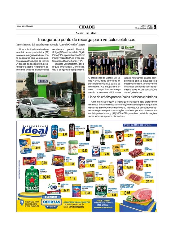 Sicredi Sul Minas - Inaugurado ponto de recarga para veículos elétricos /