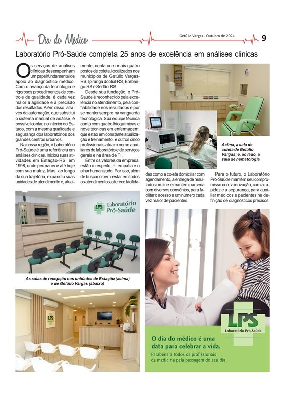 Guia da Saúde -- Especial Dia do Médico /  Laboratório Pró-Saúde completa 25 anos de excelência em análises clínicas