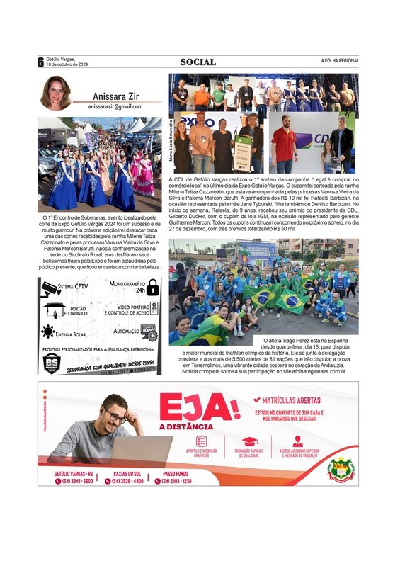 Coluna Social - por Anissara Zir / Edição de 18 de outubro de 2024