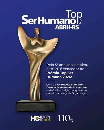 HCPF é vencedor do Prêmio Top Ser Humano 2024   